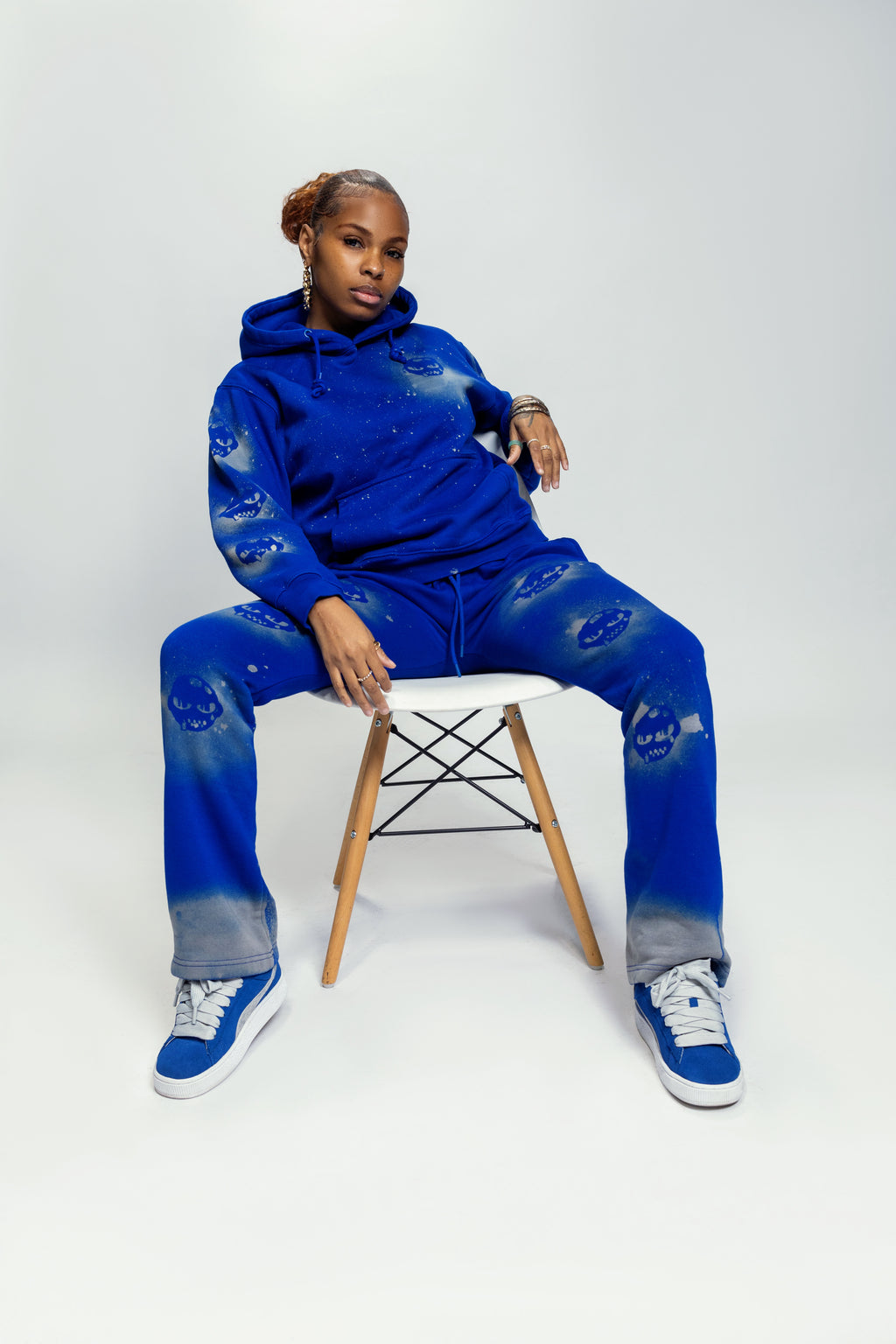 Gunna Blue Flair Logo Sweat Suit