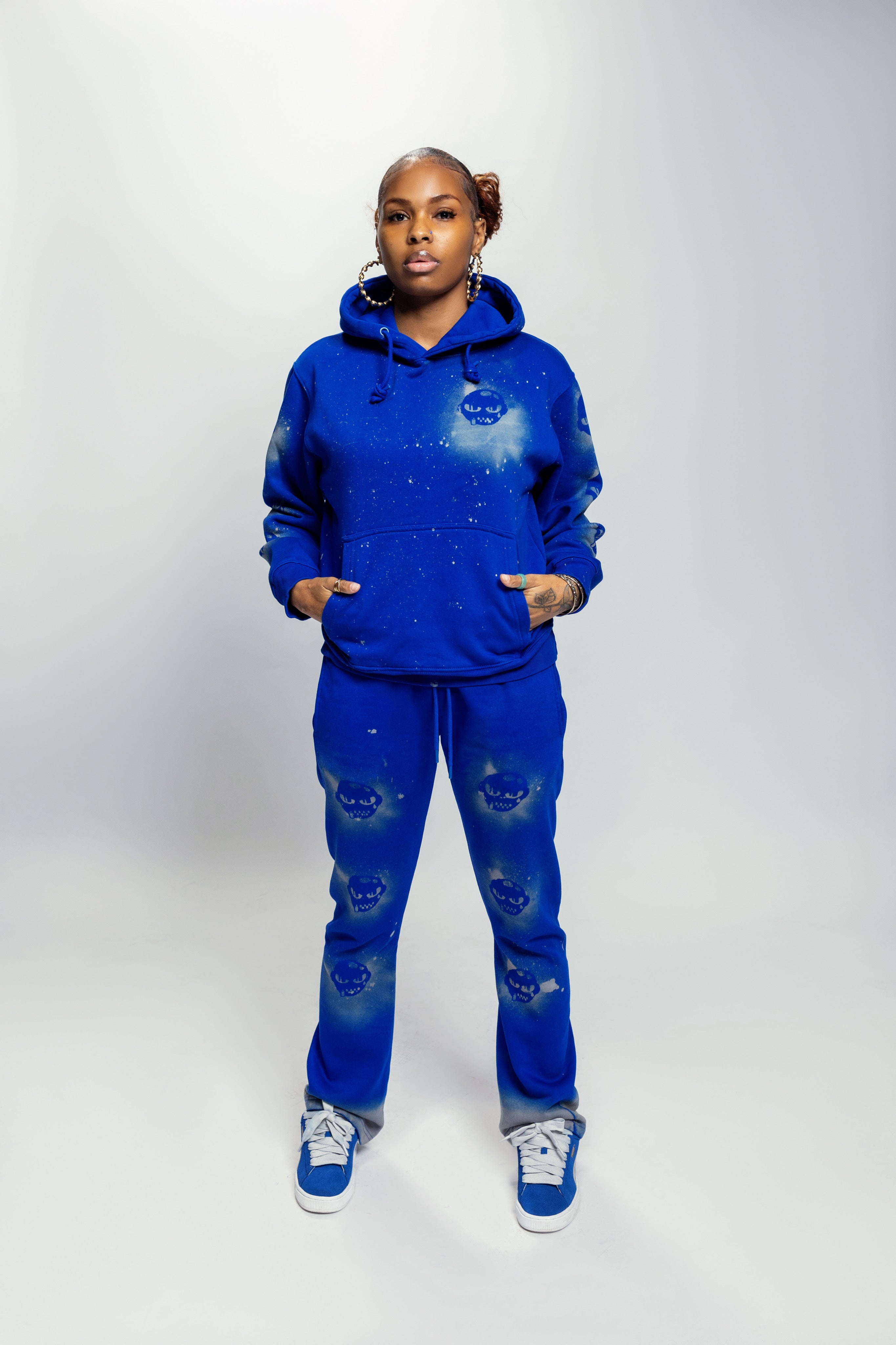 Gunna Blue Flair Logo Sweat Suit